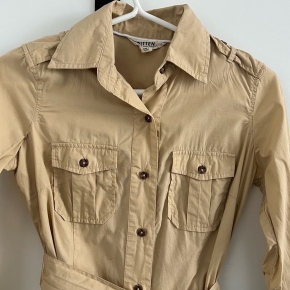 Bitten by Sarah Jessica Parker Tan Shirt Dress - Picture 2 of 5
